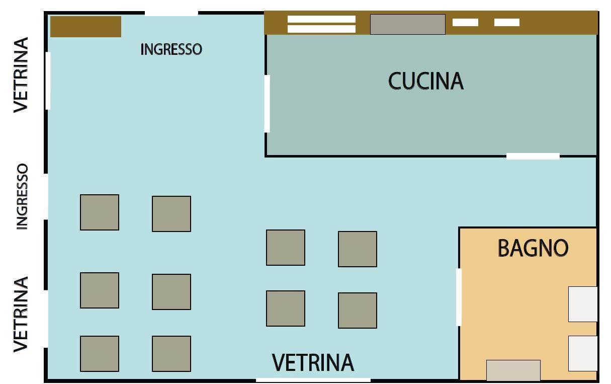 Bar - Ristorante in Novoli, Firenze, {3} - Planimetria 1