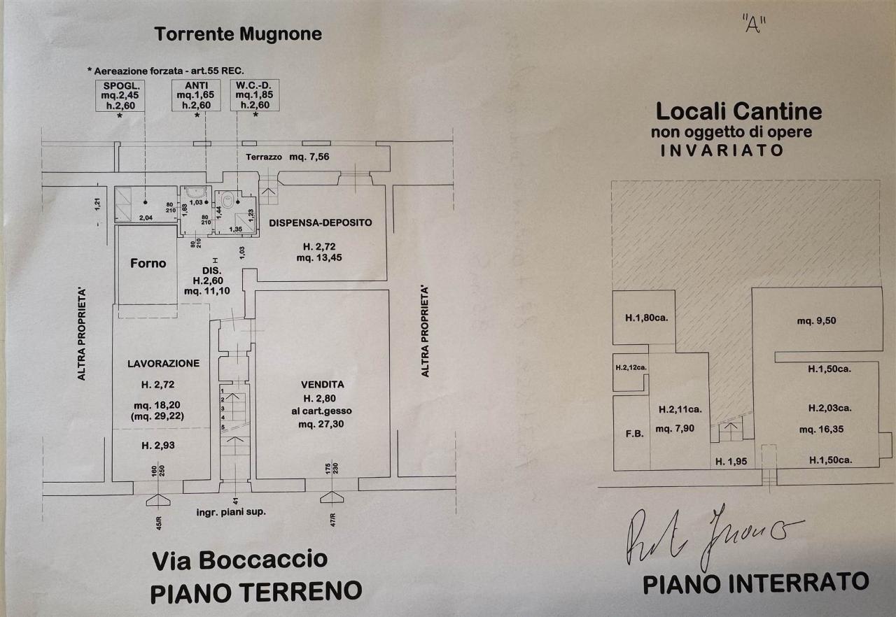 Panificio - Pastificio in Via Boccaccio, Firenze, {3} - Planimetria 1
