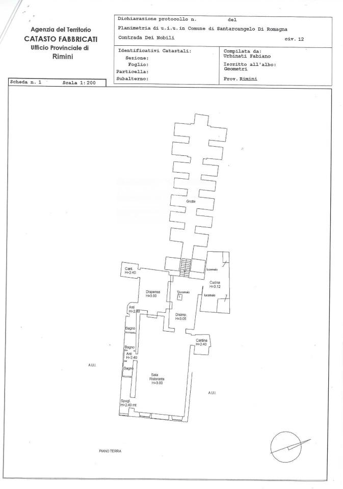 Negozio in Contrada dei Nobili 12, Santarcangelo Di Romagna, {3} - Planimetria 1
