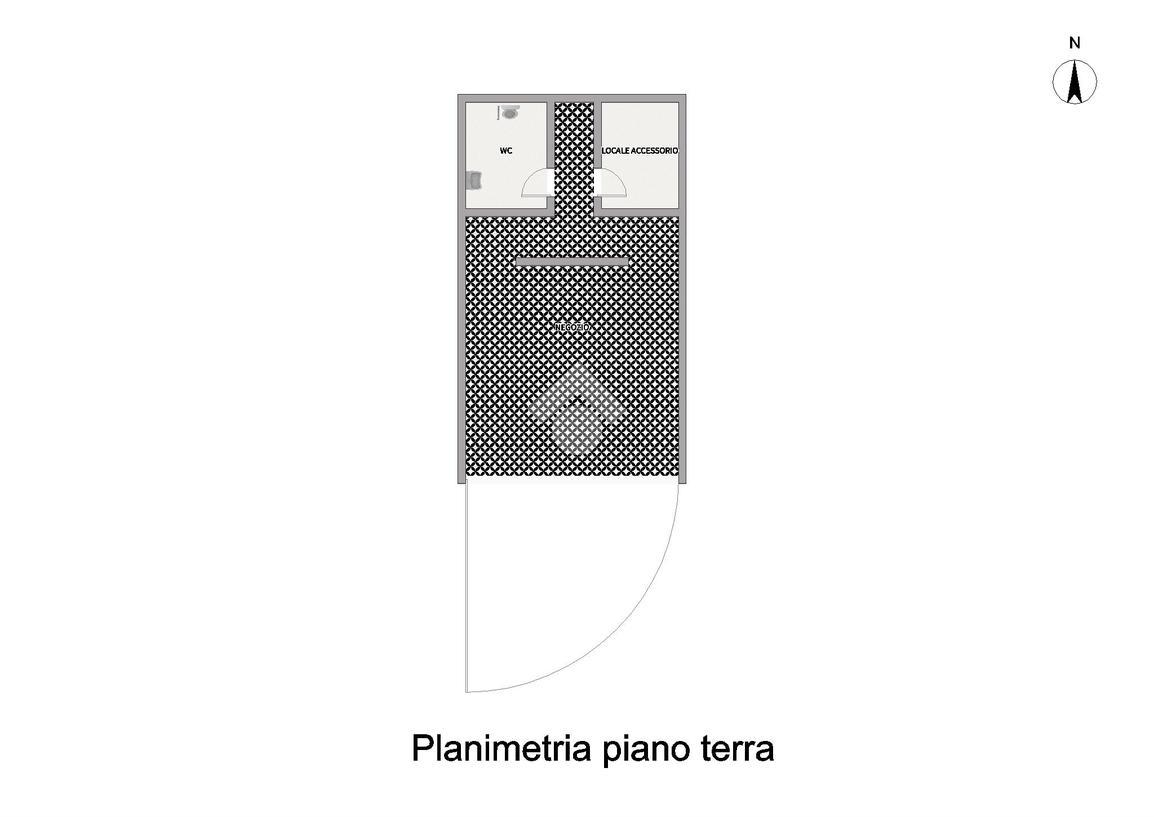 Negozio in Via Vittime del Terrorismo 9, Rottofreno, {3} - Planimetria 1