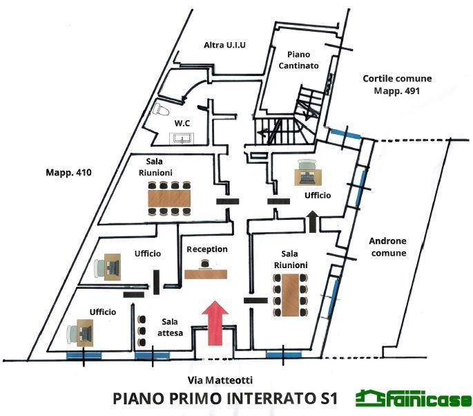 Ufficio in Via Matteotti 30, Melzo, {3} - Planimetria 1