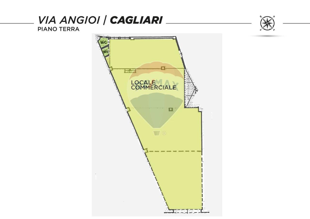 Negozio in Via Giovanni Maria Angioy 32, Cagliari, {3} - Planimetria 1