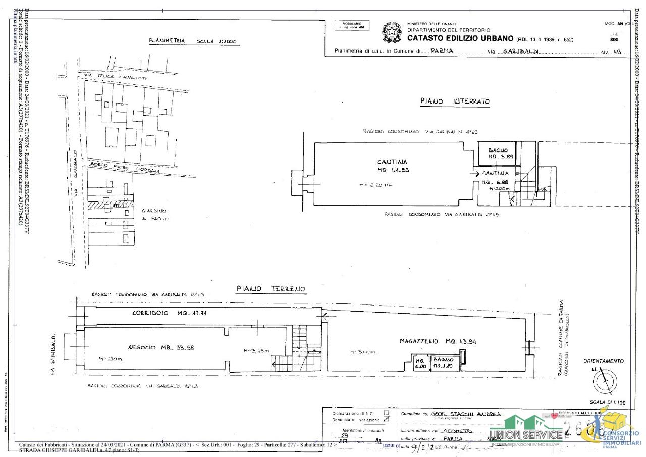 Negozio in Strada Garibaldi, Parma, {3} - Planimetria 1