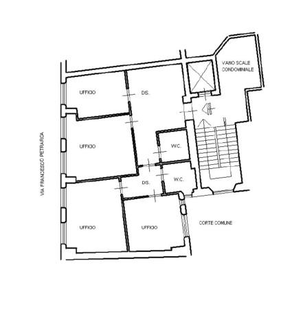 Ufficio in Via Francesco Petrarca, Massa, {3} - Planimetria 1