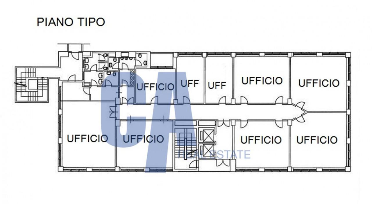 Ufficio in Piazzale Maciachini Carlo, Milano, {3} - Planimetria 1