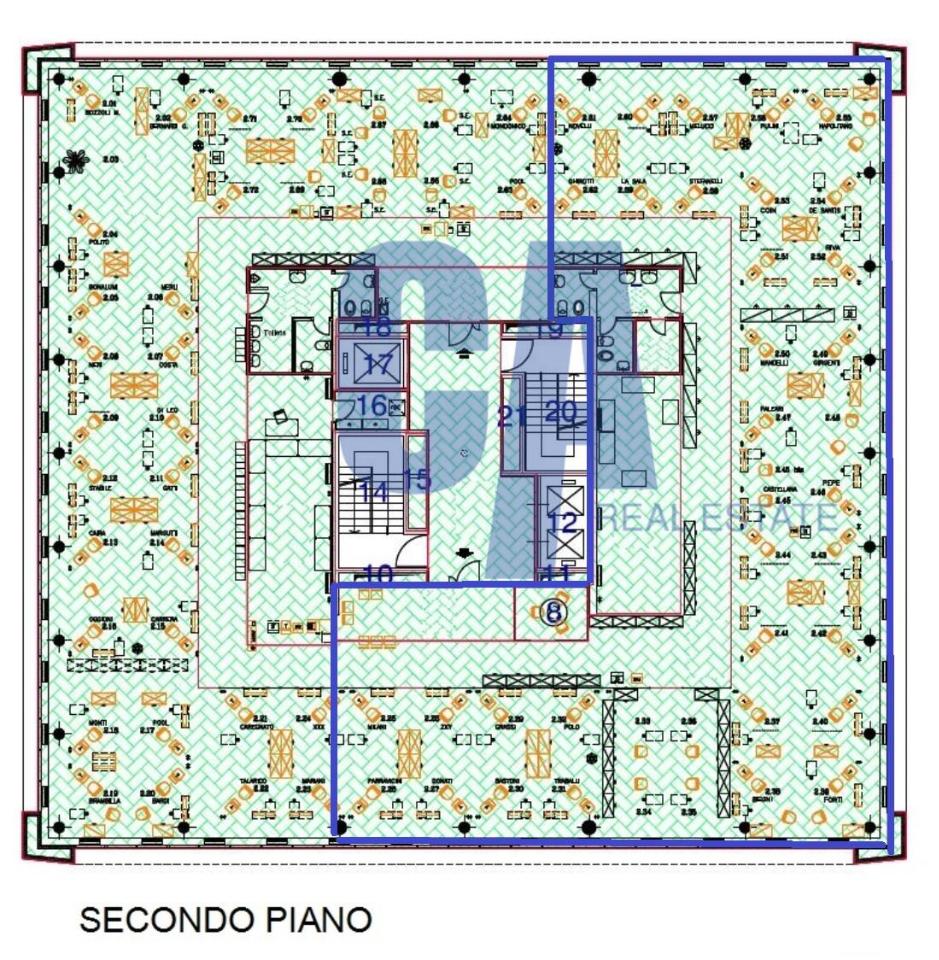 Ufficio in Piazza Maestri del Lavoro, Cernusco Sul Naviglio, {3} - Planimetria 1