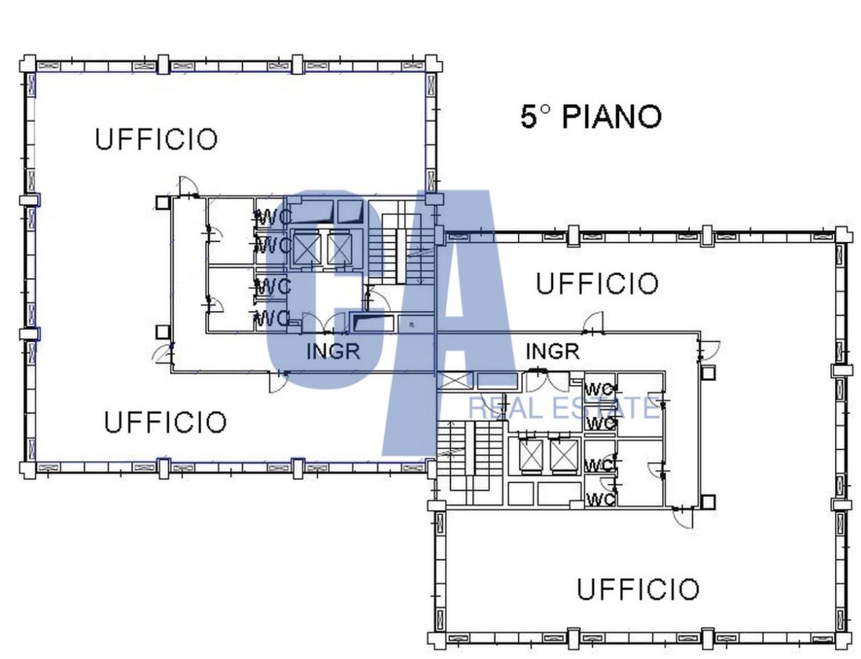 Ufficio in Piazzale Corvetto Luigi Emanuele, Milano, {3} - Planimetria 1