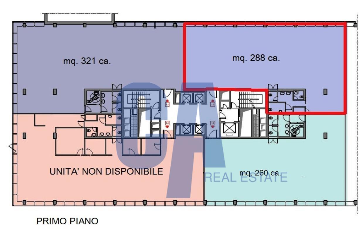Ufficio in Via Olgia, Segrate, {3} - Planimetria 1