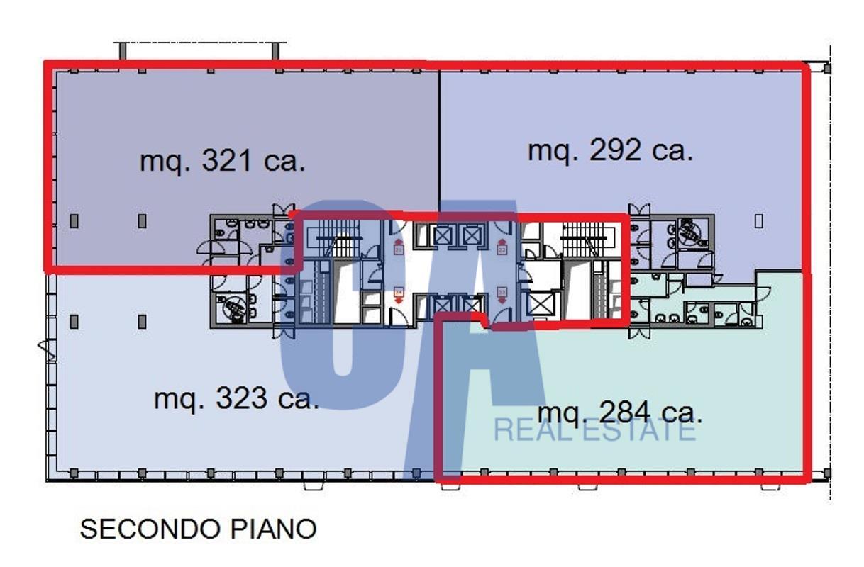 Ufficio in Via Olgia, Segrate, {3} - Planimetria 1