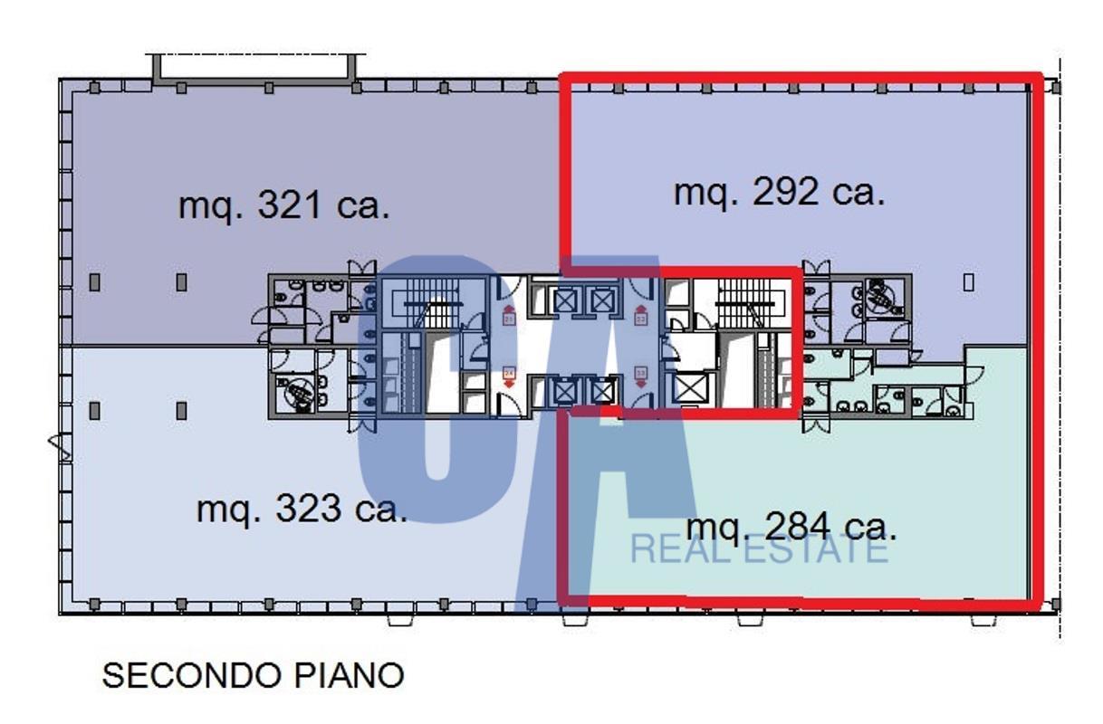 Ufficio in Via Olgia, Segrate, {3} - Planimetria 1