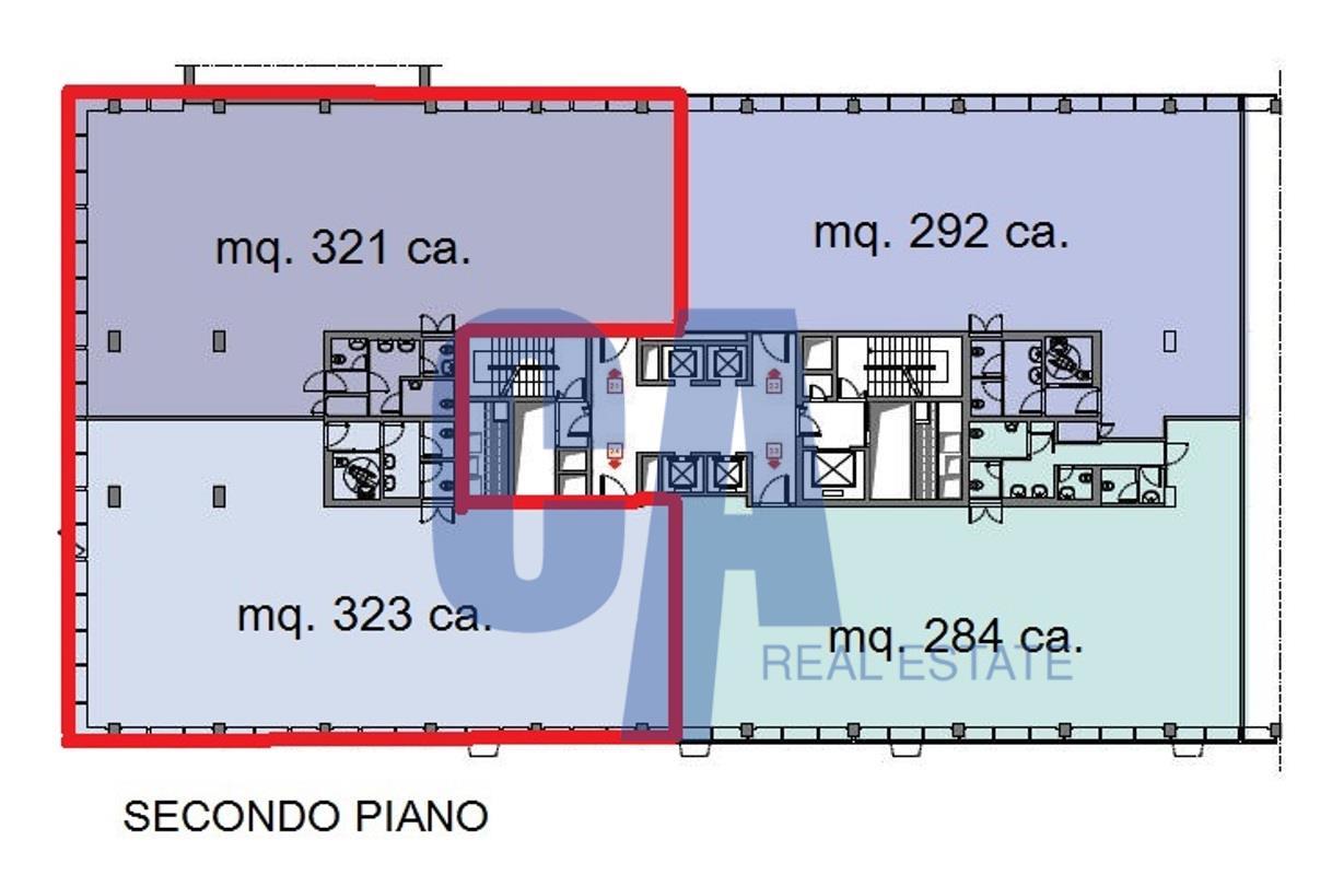 Ufficio in Via Olgia, Segrate, {3} - Planimetria 1