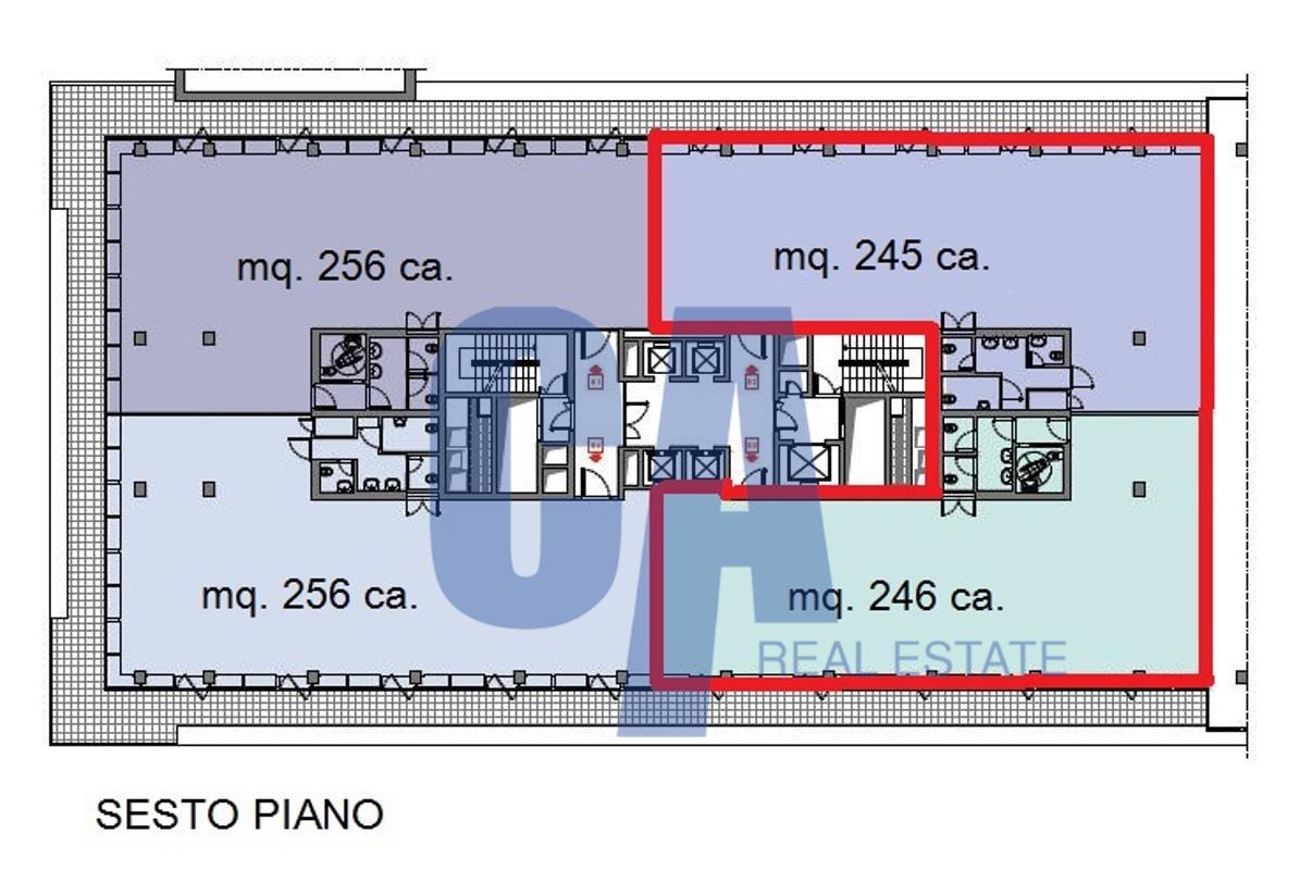 Ufficio in Via Olgia, Segrate, {3} - Planimetria 1