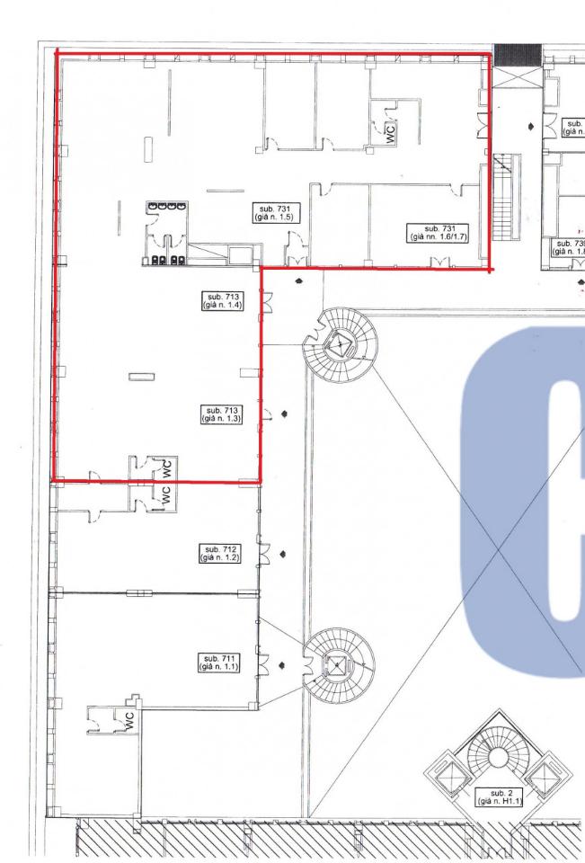 Ufficio in Via Bartolomeo Colleoni, Agrate Brianza, {3} - Planimetria 1