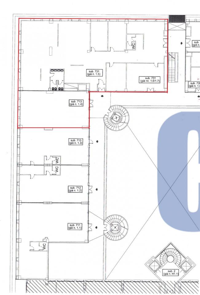 Ufficio in Via Bartolomeo Colleoni, Agrate Brianza, {3} - Planimetria 1