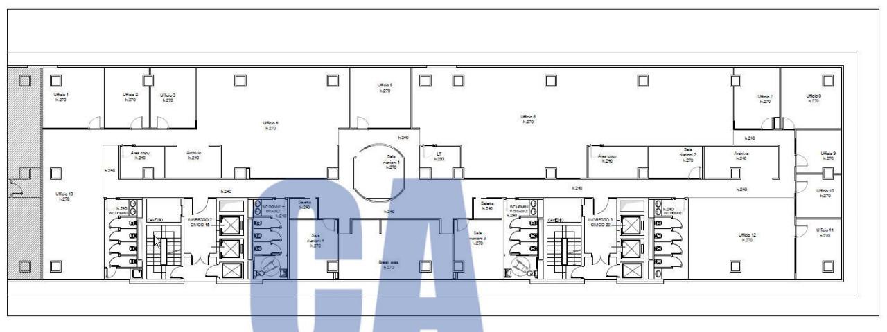 Ufficio in Via Bartolomeo Colleoni, Agrate Brianza, {3} - Planimetria 1