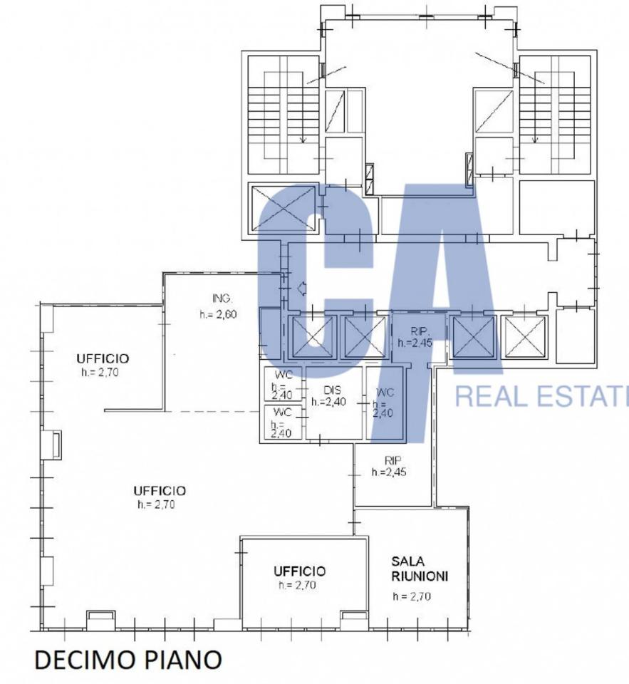 Ufficio in Via Cavallotti F., Sesto San Giovanni, {3} - Planimetria 1
