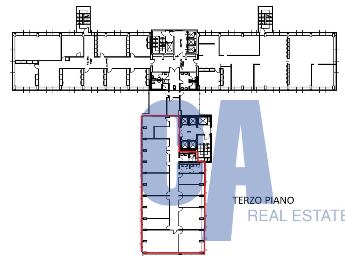 Ufficio in Via Giovanni Gentile, Milano, {3} - Planimetria 1