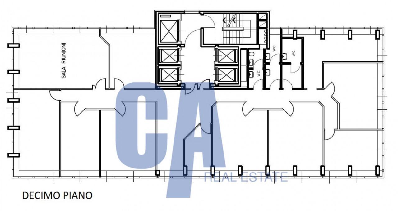 Ufficio in Via Giovanni Gentile, Milano, {3} - Planimetria 1