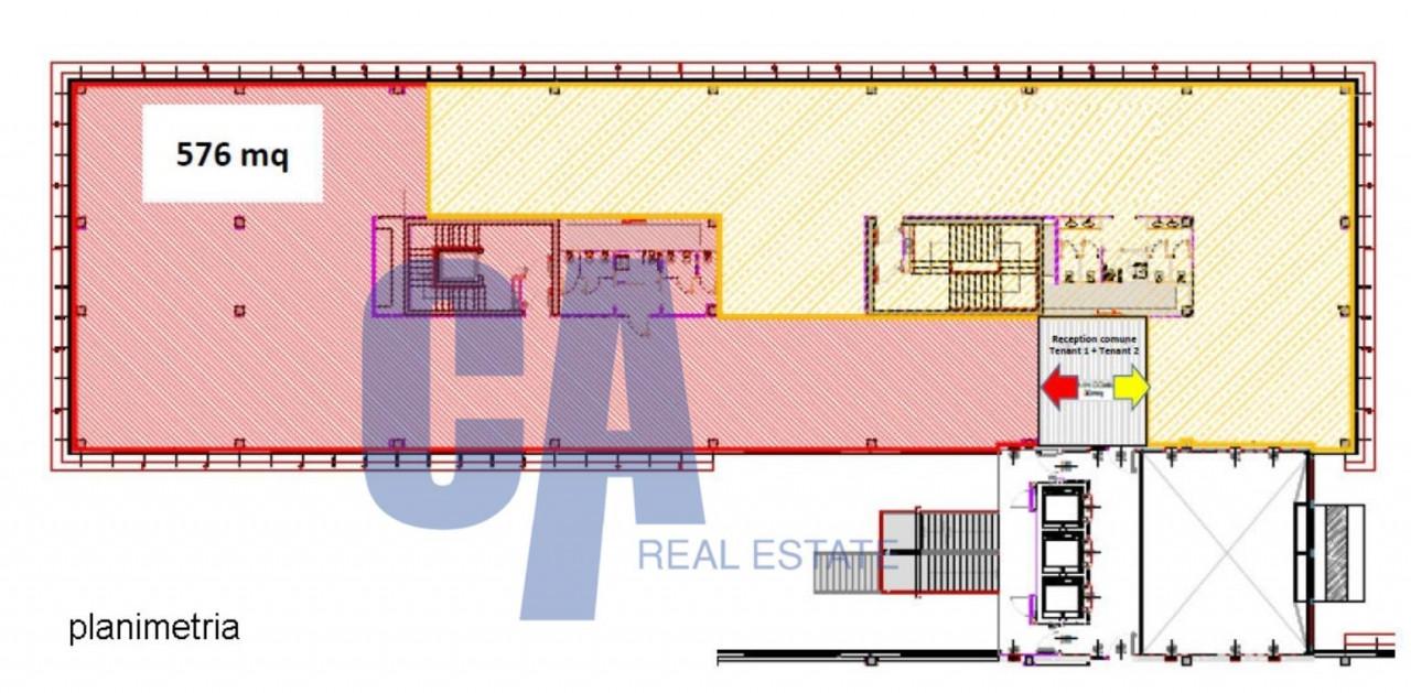 Ufficio in Via Fraccaroli Arnaldo, Milano, {3} - Planimetria 1