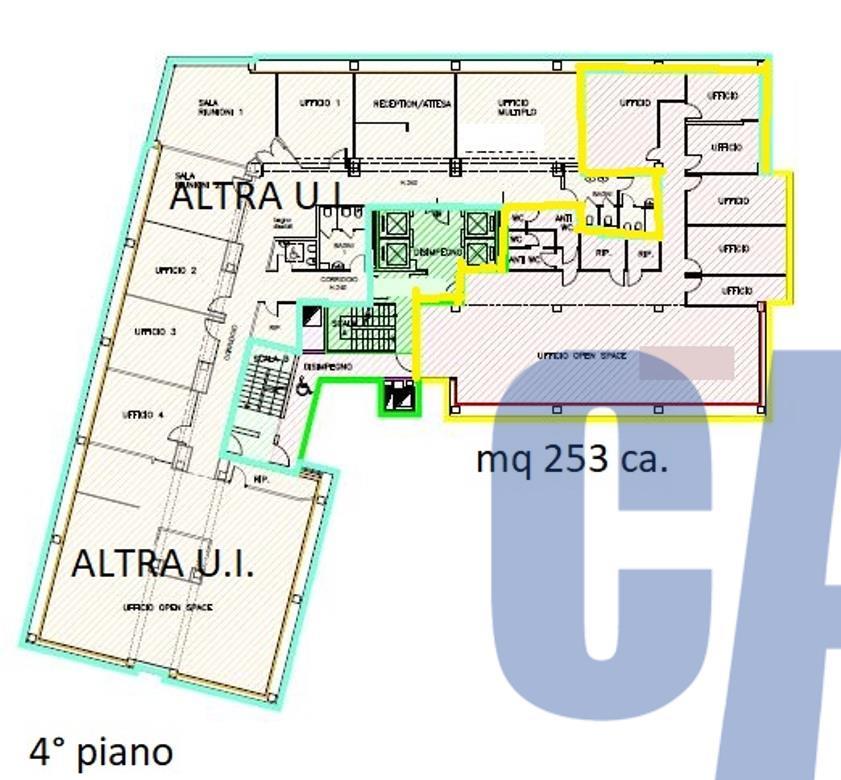 Ufficio in Via Tonale, Milano, {3} - Planimetria 1