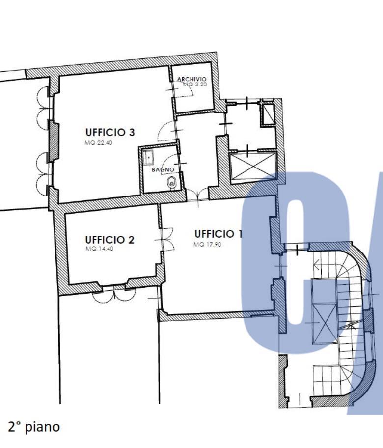 Ufficio in Largo Augusto, Milano, {3} - Planimetria 1