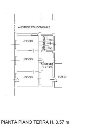 Ufficio in Via Gianbattista Moroni 174, Bergamo, {3} - Planimetria 1