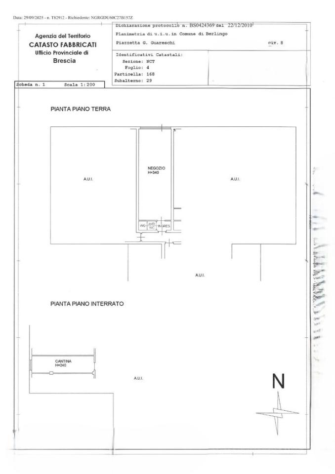 Negozio in Piazzetta Giovannino Guareschi 8, Berlingo, {3} - Planimetria 1