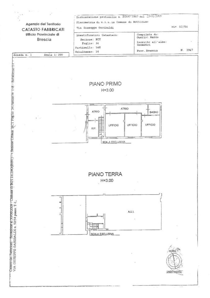 Capannone in Via G. Garibaldi 52/54, Botticino, {3} - Planimetria 1