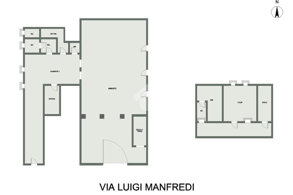 Negozio in Via Luigi Manfredi 12, Palermo, {3} - Planimetria 1
