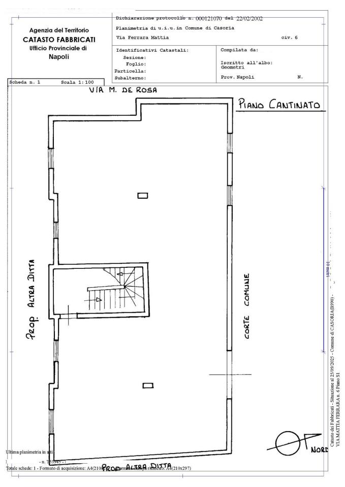 Magazzino in Via Mattia Ferrara, Casoria, {3} - Planimetria 1