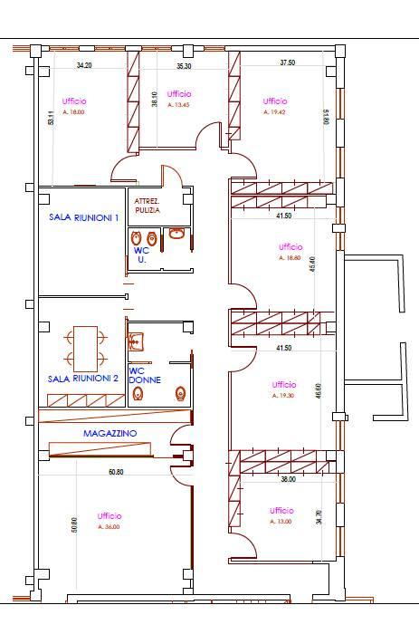 Ufficio in Via Bresciani, Piacenza, {3} - Planimetria 1