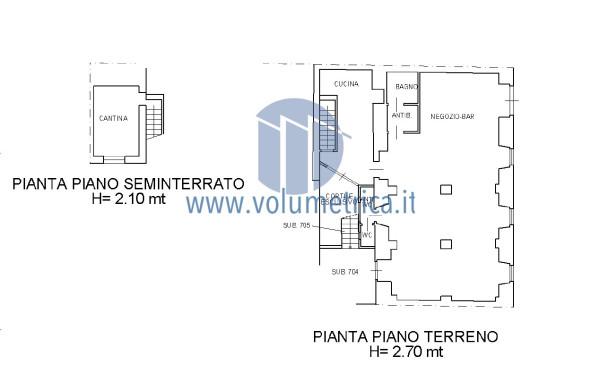 Negozio in Via Cesare Battisti 7, Seriate, {3} - Planimetria 1