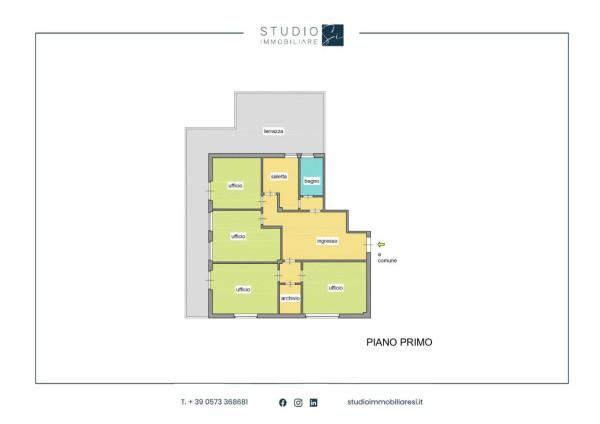 Ufficio in Via Galileo Galilei, Pistoia, {3} - Planimetria 1