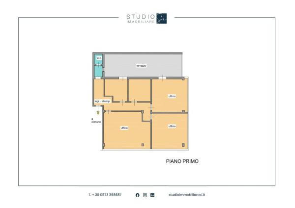Ufficio in Via Alessandro Volta, Pistoia, {3} - Planimetria 1