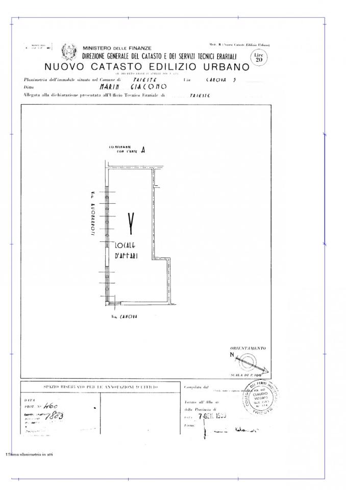Negozio in Via Canova 5, Trieste, {3} - Planimetria 1