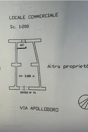 Negozio in Via Apollodoro, Civitavecchia, {3} - Planimetria 1