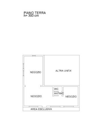Negozio in Via Dante Alighieri, Taglio Di Po, {3} - Planimetria 1