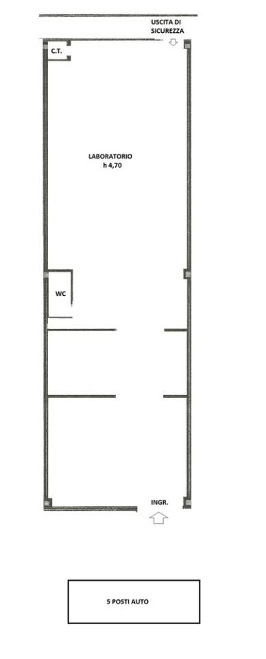 Negozio in Viale Toselli, Siena, {3} - Planimetria 1