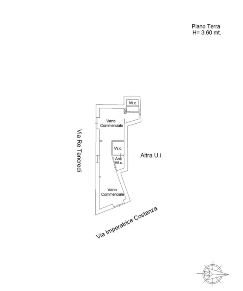 Negozio in Via Imperatrice Costanza 49, Palermo, {3} - Planimetria 1