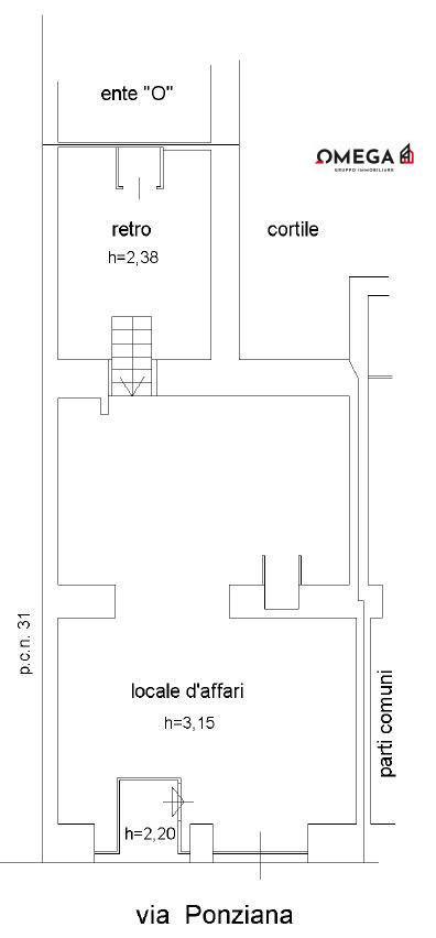 Negozio in Via Ponziana, 3, Trieste, {3} - Planimetria 1