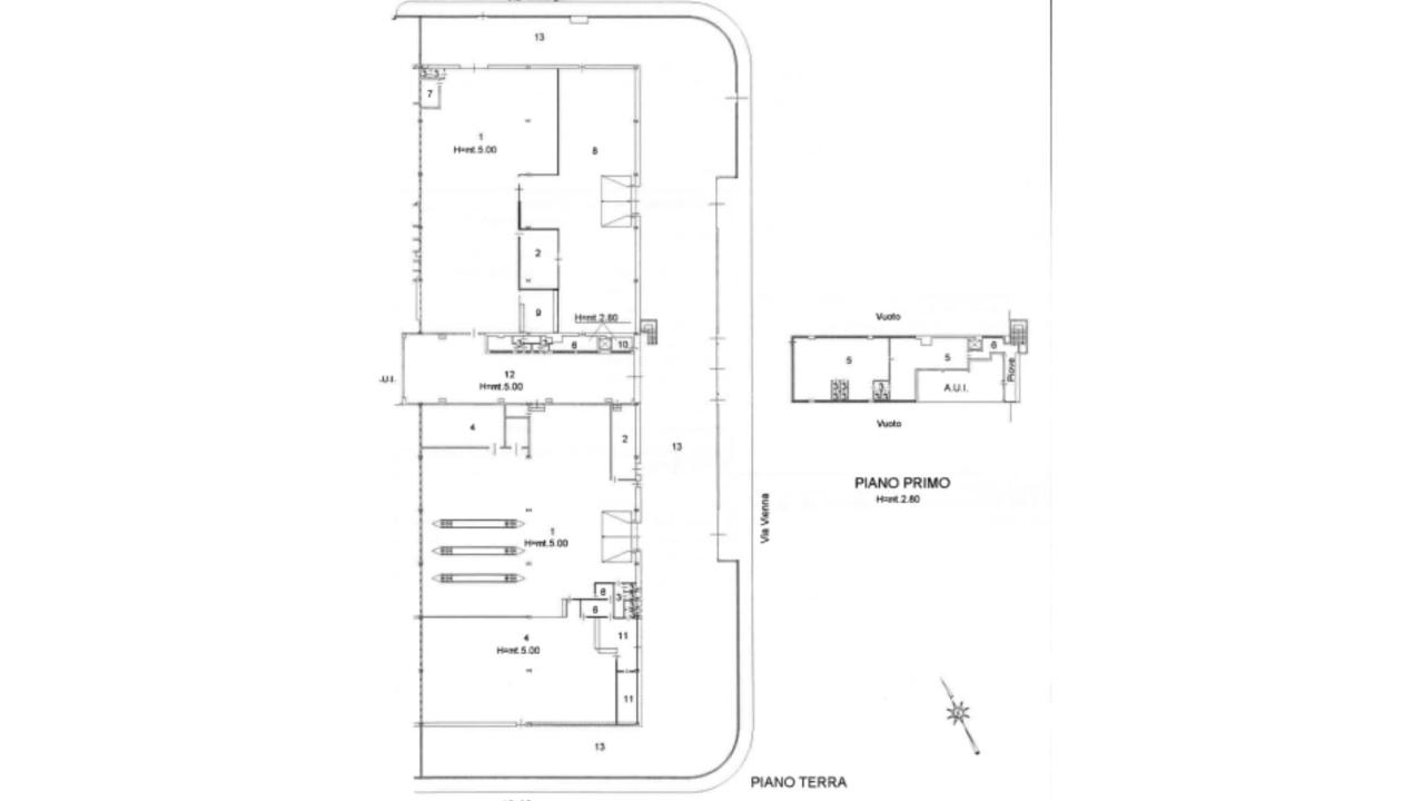 Capannone in Via Vienna, 23a/29b, 24040, Verdellino, {3} - Planimetria 1