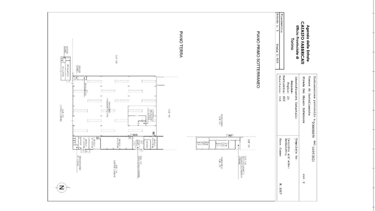Capannone in Via Medaglia d'Oro Marcello Piccoli, 10081, Castellamonte, {3} - Planimetria 1