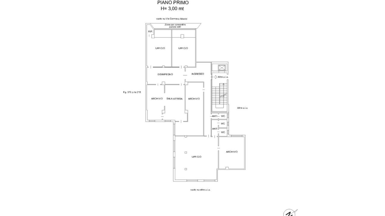 Ufficio in Via Germano Manini, 15, 44121, Ferrara, {3} - Planimetria 1