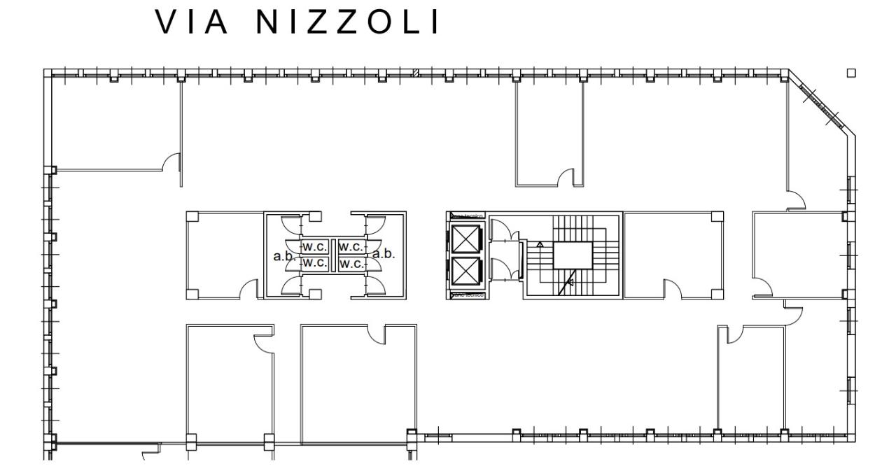 Ufficio in Via Marcello Nizzoli, 5, 20147, Milano, {3} - Planimetria 1