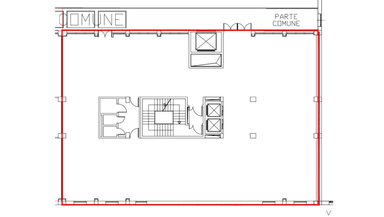 Ufficio in Via Privata Raimondo Montecuccoli, 20, 20147, Milano, {3} - Planimetria 1