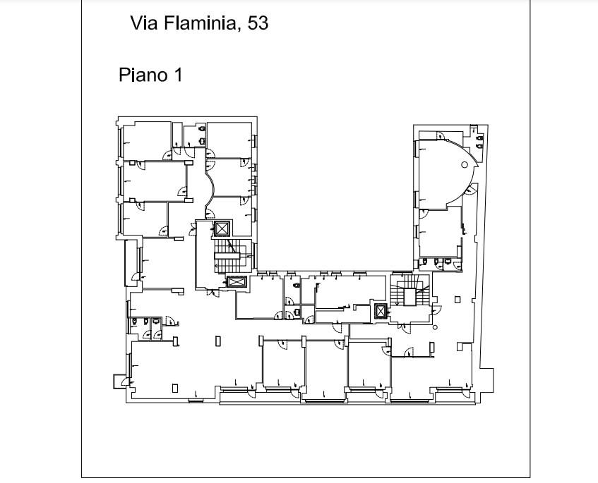 Ufficio in Via Flaminia, 53, 00196, Roma, {3} - Planimetria 1