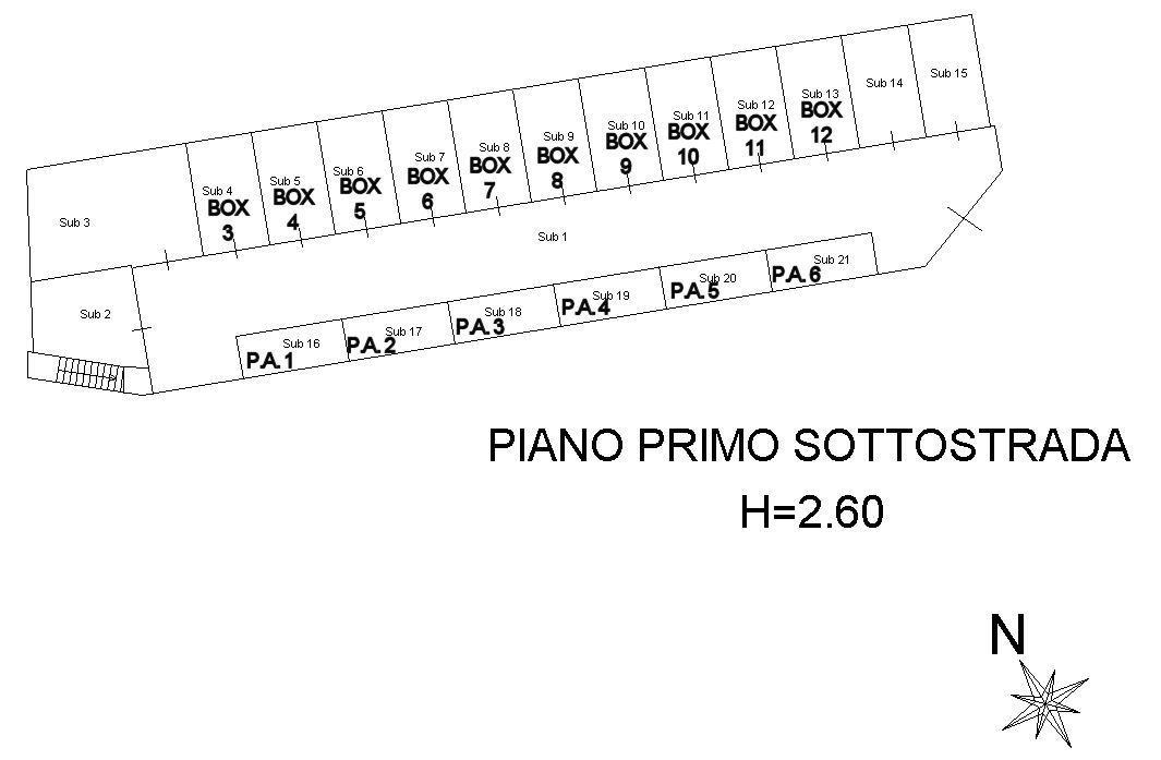 Parcheggio chiuso in Via Attilio Corte Megu 4b, Sestri Levante, {3} - Planimetria 1