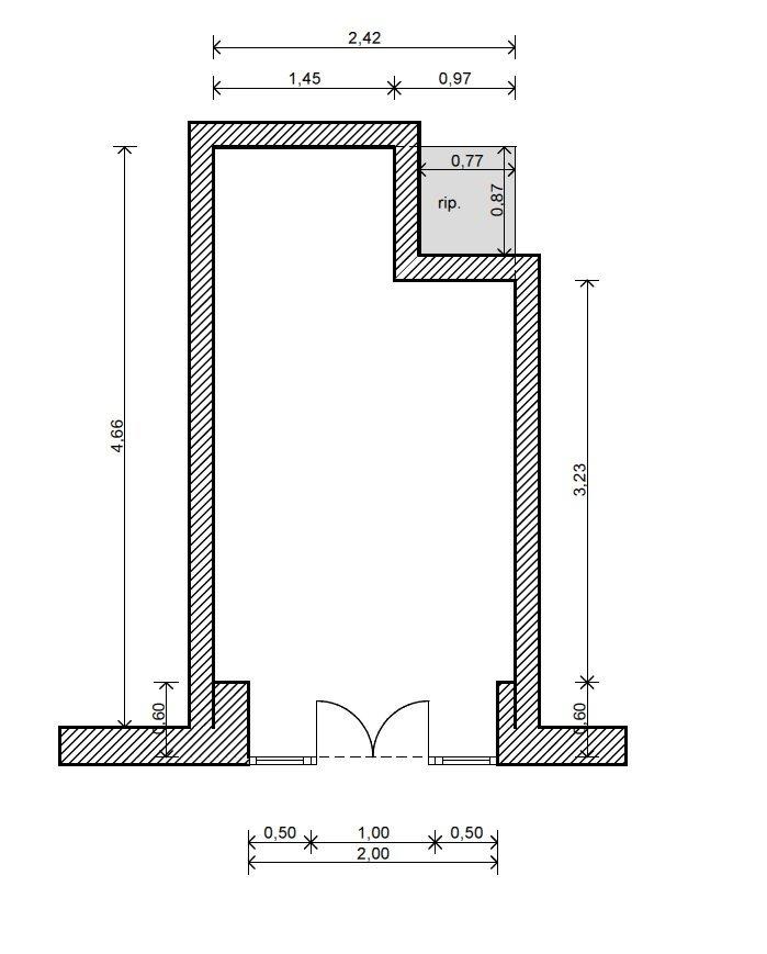 Negozio in Via d'Azeglio, Bologna, {3} - Planimetria 1