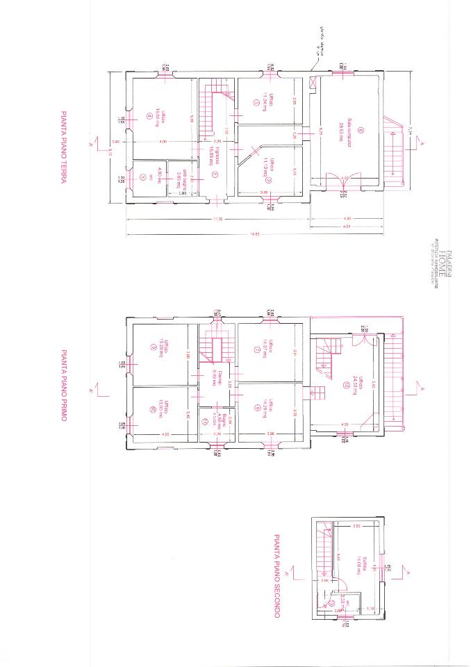 Ufficio in Raversa ⅱ Via per 6, Lucca, {3} - Planimetria 1