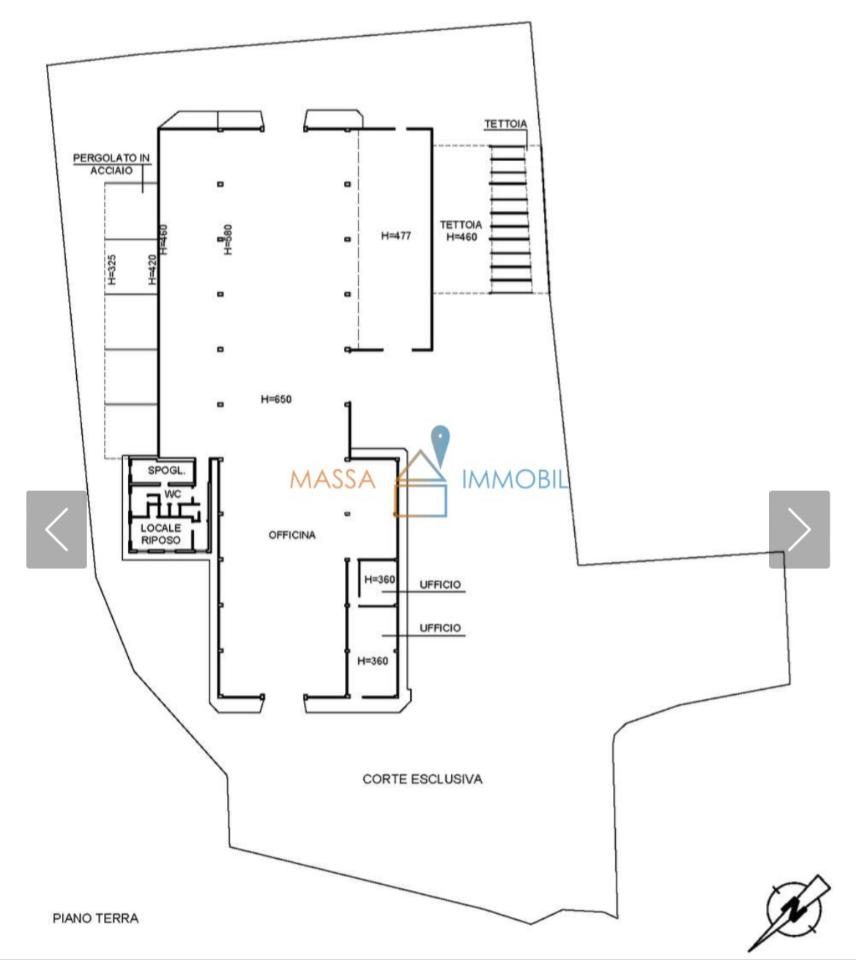 Capannone in Via Aurelia Ovest 131, Massa, {3} - Planimetria 1